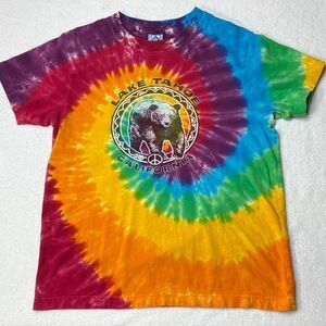 Tie Dye Lake Tahoe California Basic Tee Shirt